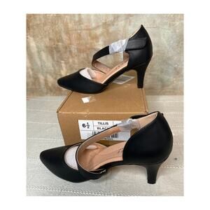 Journee Collection Tillis Women's Black D'Orsay Pointed Toe Stiletto Pump Sz 6.5